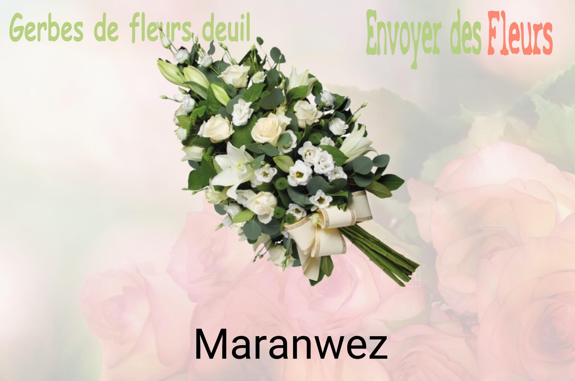 Gerbe de fleurs de deuil livrée à Maranwez